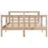 Estructura de cama sin colchón madera de pino blanco 150x200