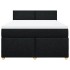Cama box spring con colchón tela negro 140x190