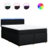 Cama box spring con colchón tela negro 140x190