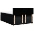 Cama box spring con colchón tela negro 140x190