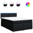 Cama box spring con colchón tela negro 140x200