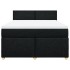Cama box spring con colchón tela negro 140x200