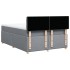 Cama box spring con colchón tela gris claro 140x200