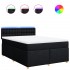 Cama box spring con colchón tela negro 140x200