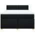 Cama box spring con colchón tela negro 140x200