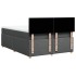 Cama box spring con colchón tela gris oscuro 160x200
