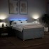 Cama box spring con colchón tela gris claro 160x200