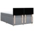 Cama box spring con colchón tela gris claro 160x200