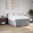 Cama box spring con colchón tela gris claro 160x200