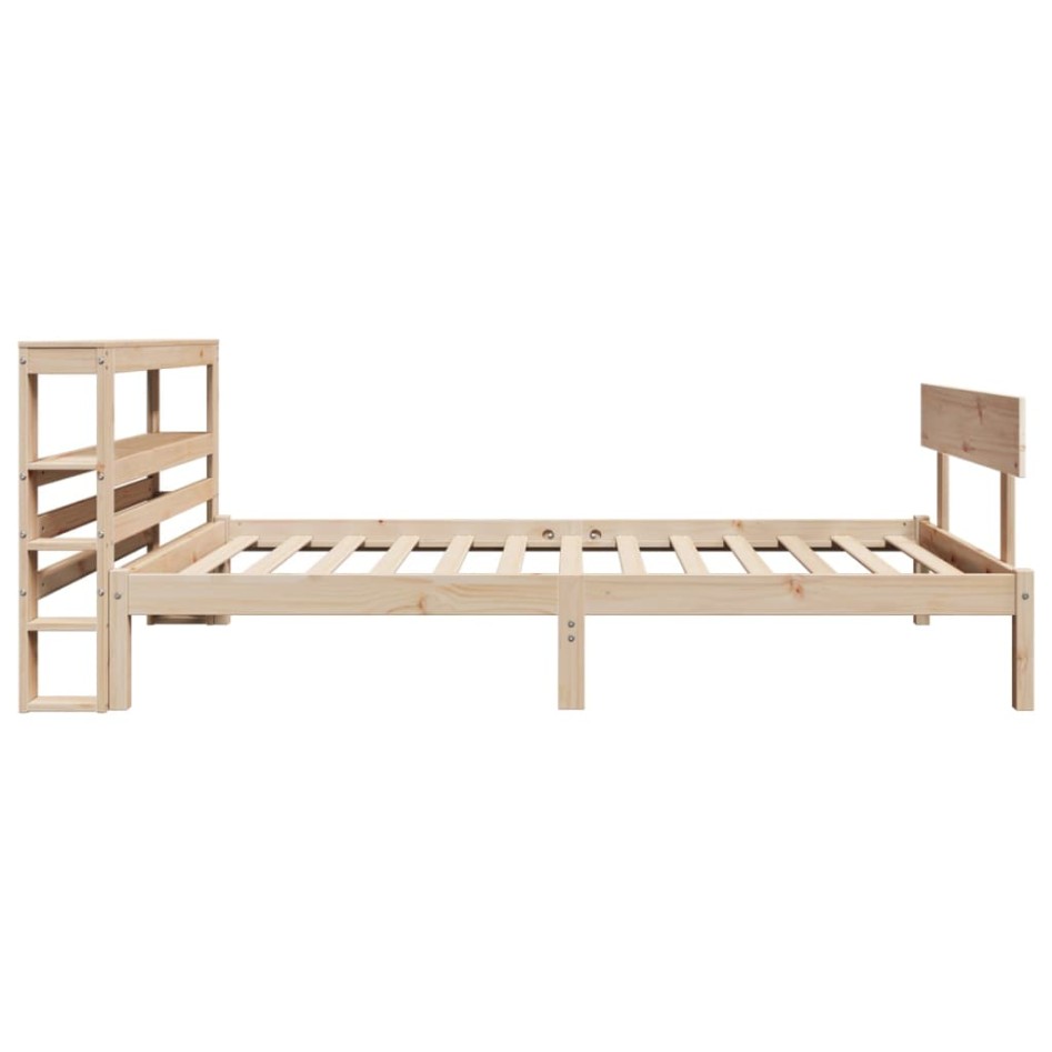 Estructura de cama sin colchón madera maciza de pino 90x200