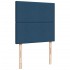Cama box spring con colchón tela azul 90x190