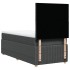 Cama box spring con colchón tela gris oscuro 90x190