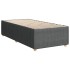 Cama box spring con colchón tela gris oscuro 90x190
