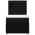 Cama box spring con colchón tela negro 90x190