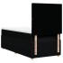 Cama box spring con colchón tela negro 90x190