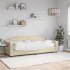 Sofá cama con colchón tela crema 80x200