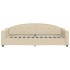 Sofá cama con colchón tela crema 80x200