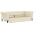 Sofá cama nido con cajones cuero sintético crema 90x200