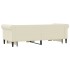 Sofá cama nido con cajones cuero sintético crema 90x200