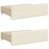 Sofá cama nido con cajones cuero sintético crema 90x200