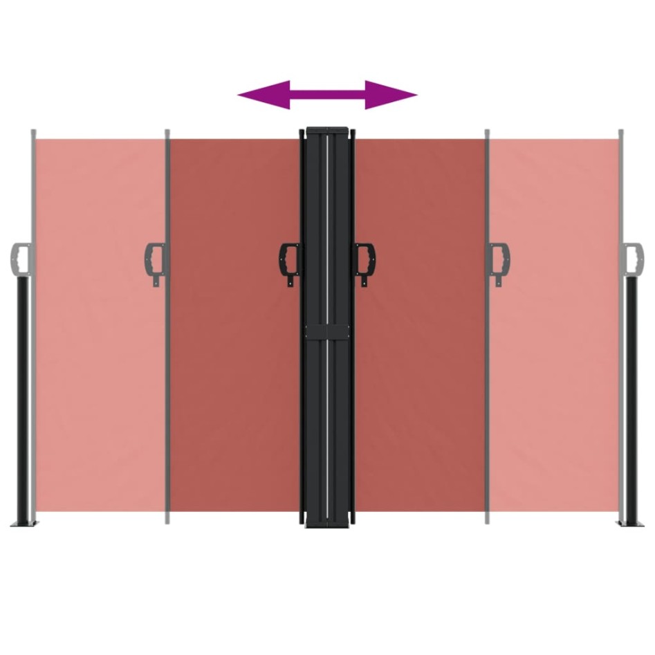 Toldo lateral retráctil terracota 160x1000