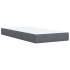 Cama box spring con colchón terciopelo gris oscuro 80x200