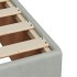 Cama box spring con colchón terciopelo gris claro 80x200