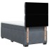 Cama box spring con colchón terciopelo gris oscuro 80x200