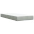 Cama box spring con colchón terciopelo gris claro 80x200