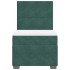 Cama box spring con colchón terciopelo verde oscuro 90x190