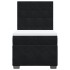 Cama box spring con colchón cuero sintético negro 90x190