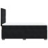 Cama box spring con colchón cuero sintético negro 90x190
