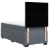 Cama box spring con colchón terciopelo gris oscuro 90x200