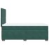 Cama box spring con colchón terciopelo verde oscuro 90x200