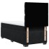 Cama box spring con colchón terciopelo negro 90x200