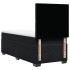 Cama box spring con colchón terciopelo negro 90x200