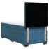 Cama box spring con colchón terciopelo azul 90x200