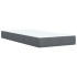 Cama box spring con colchón terciopelo gris oscuro 100x200