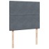 Cama box spring con colchón terciopelo gris oscuro 120x190