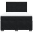 Cama box spring con colchón terciopelo negro 140x190