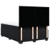 Cama box spring con colchón terciopelo negro 140x190