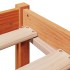 Estructura cama con cabecero madera pino marrón cera 160x200