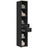 Aparador de madera de ingeniería negro 30x42,5x185