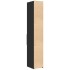 Aparador de madera de ingeniería negro 30x42,5x185