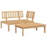 Set de sofás de palets de jardín 2 pzas madera maciza de