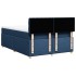 Cama box spring con colchón tela azul 160x200