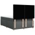 Cama box spring con colchón tela gris oscuro 140x200