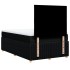 Cama box spring con colchón tela negro 120x200