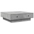 Mesa de centro madera de ingeniería gris hormigón 90x90x28
