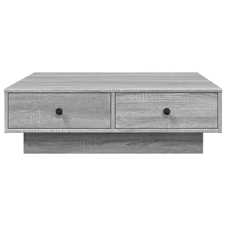 Mesa de centro madera de ingeniería gris Sonoma 90x90x28